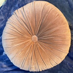 NWT Blush Velvet Circular Pillow